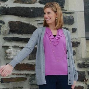 Banana Republic 100% silk fuchsia top